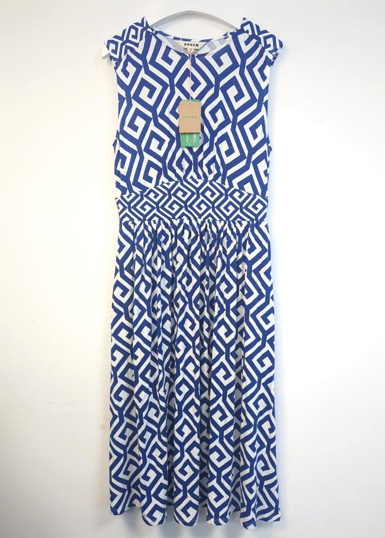 BODEN Thea Sleeveless Midi Dress UK 12R - Minor Defect