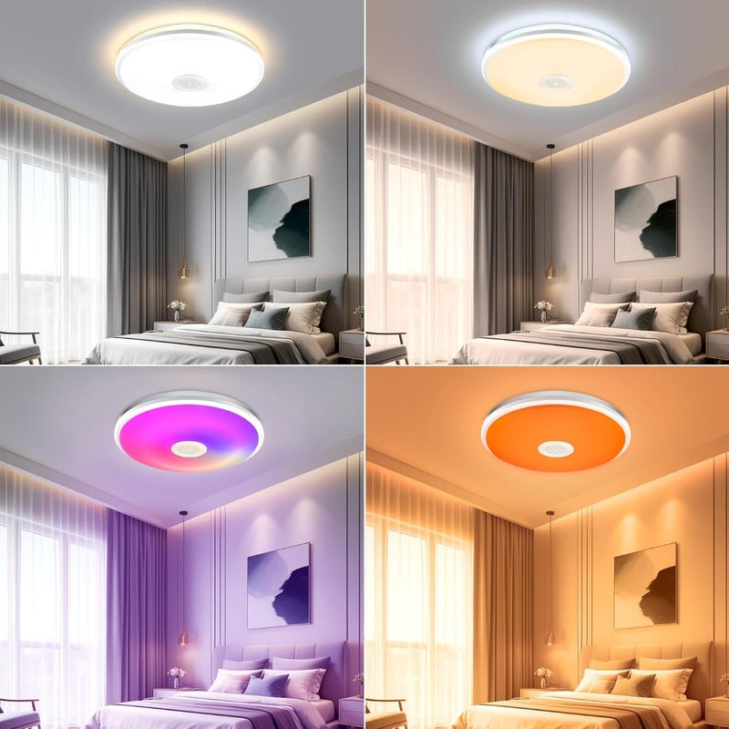 LED Ceiling Light dimmable with Bluetooth Speaker, 48W