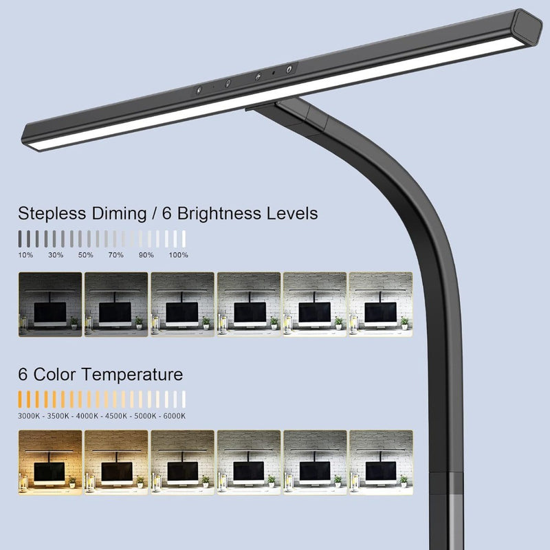 EppieBasic LED Desk Lamp, Architect Desk Lamp Clampable for Home Office