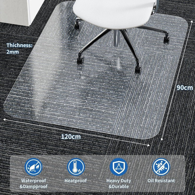 Office Chair Mat for Carpet 90x120cm Non-Slip