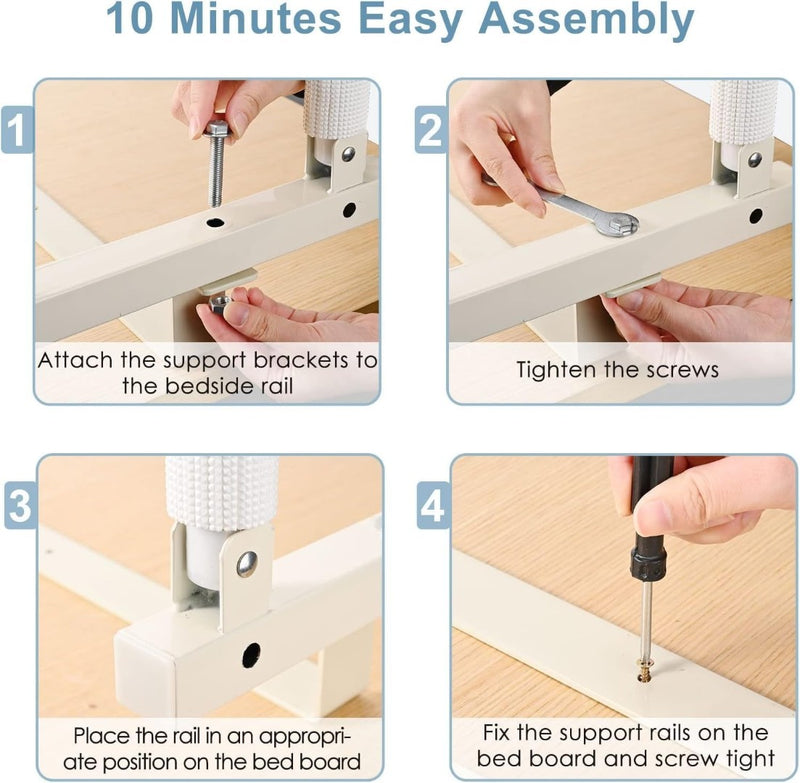 Folding Bed Barrier for Elderly Safety Protector