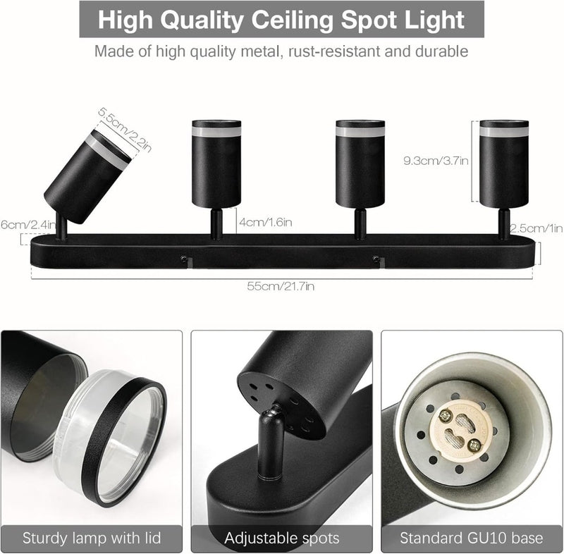 LED Ceiling Lights Fitting Black Spot Lights