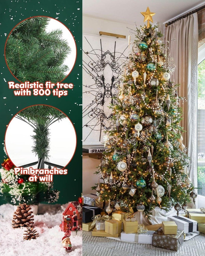 6ft Christmas Tree w/ Metal Stand 800 Tips