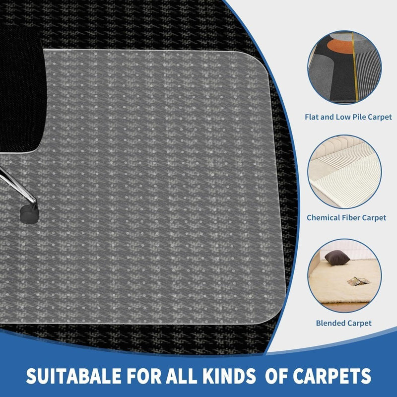 Office Chair Mat for Carpet 90x120cm Non-Slip