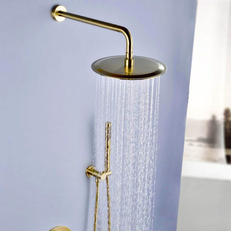 Luxury Bathroom Shower Tap 12inch Brushed Gold