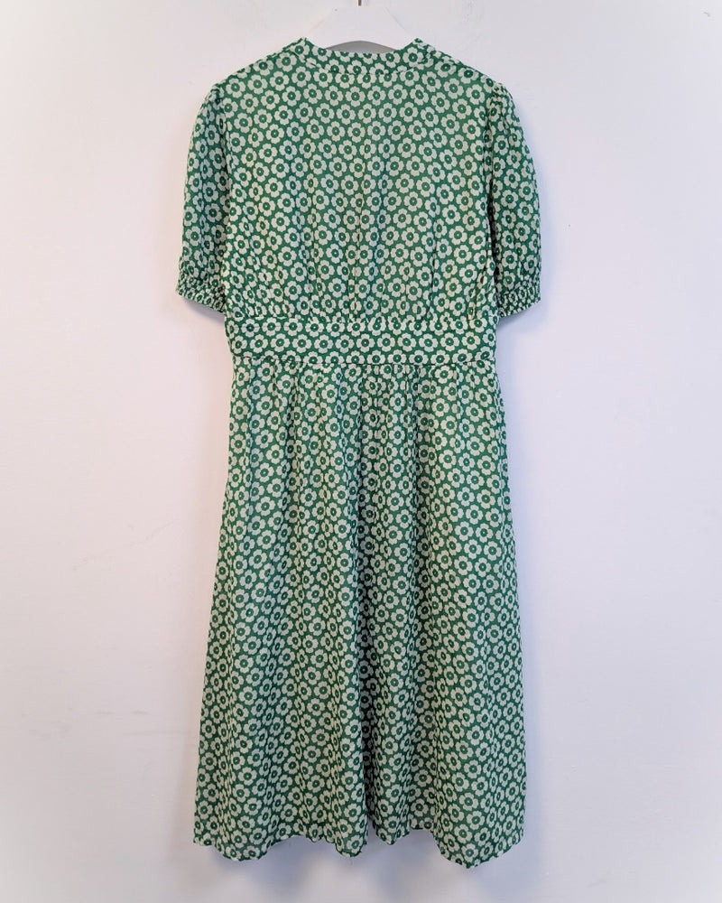 BODEN Elsa Crinkle Midi Tea Dress UK 12P