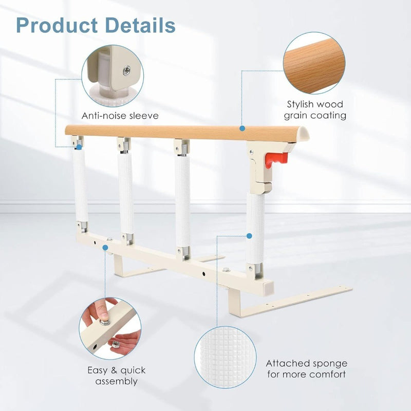 Folding Bed Barrier for Elderly Safety Protector