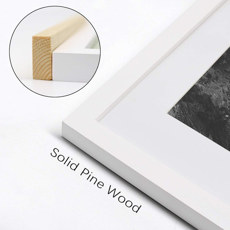 A2 Poster Frame Solid Wood Frames White Set of 2