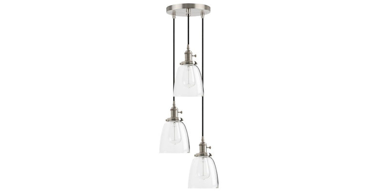 PathsOn Industrial Modern Vintage Edison Triple Pendant Lights Retro