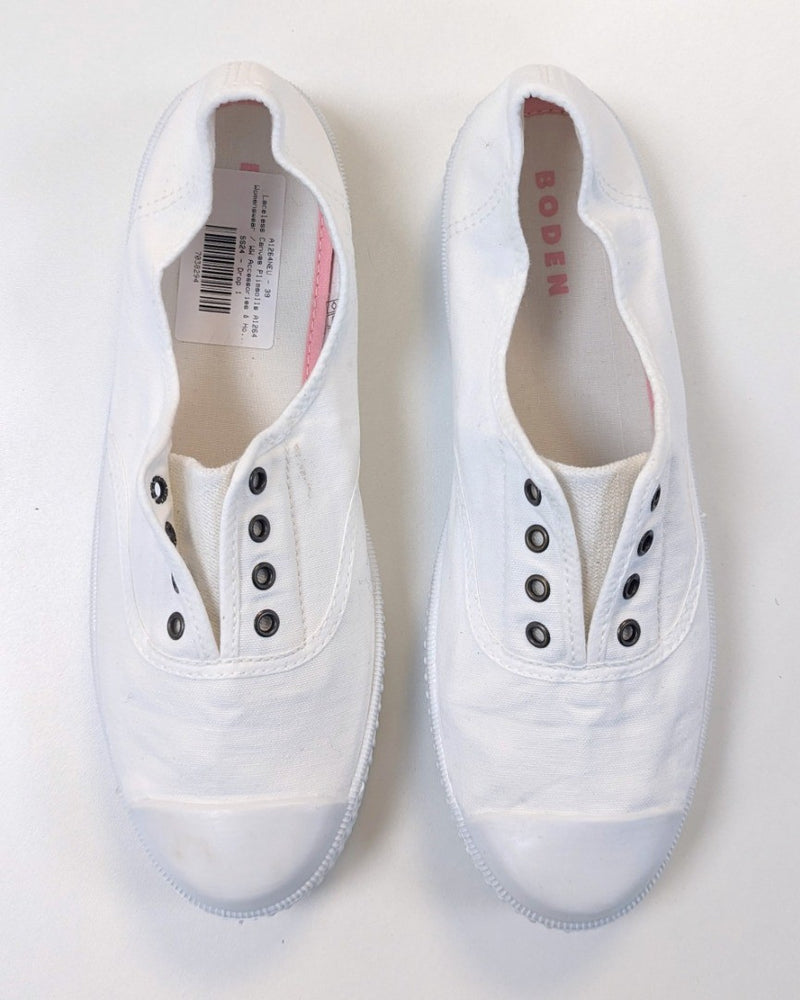 BODEN Laceless Canvas Plimsolls EU 39 UK 6 Minor Fault