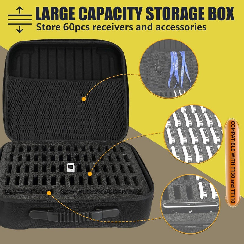 T130 Portable 60 Slots Storage Bag Tour Guide System Storage Box