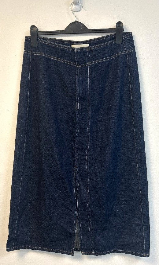 BODEN Straight Denim Midi Skirt UK 12