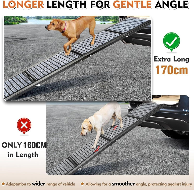 Extra Long 170cm Foldable Dog Ramp Non-Slip