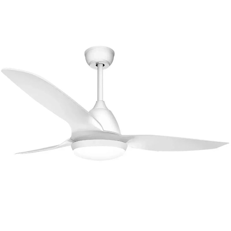 52" Ceiling Fan with LED Light 6 Speeds Remote Control White