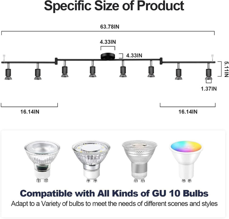 Spotlight 8 Rotatable Light Heads GU10 LED