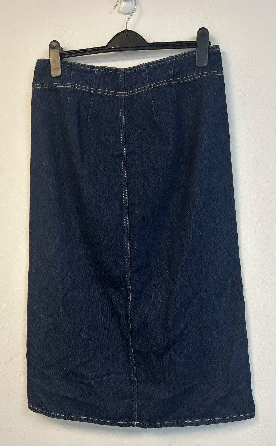 BODEN Straight Denim Midi Skirt UK 12