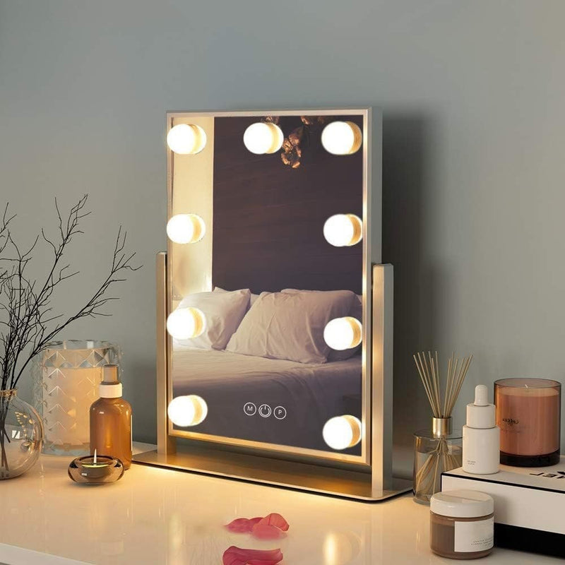 LED Vanity Mirror 9 Bulbs 3 Colours