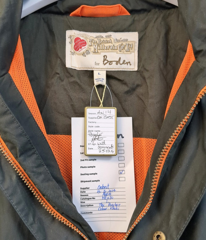 BODEN Men's Poacher Waxed Jacket L - SAMPLE