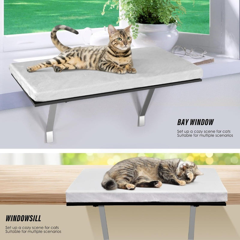 Cat Window Perch, Cat Wall Mounted Shelf Bed for Window Sill, Cat Window