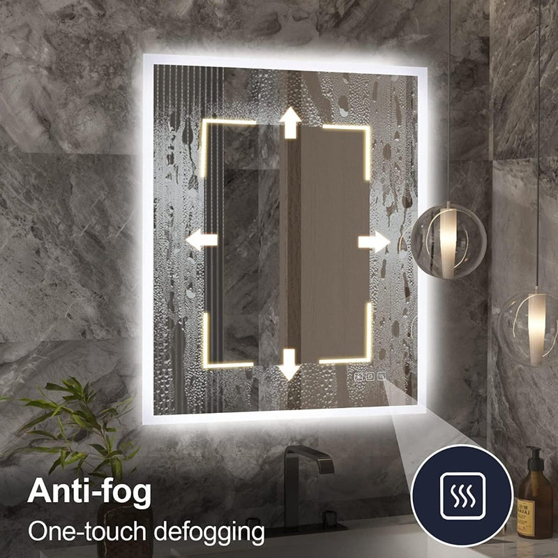 Bathroom LED Mirror, 700x500mm Illuminated Backlit Bathroom Mirror