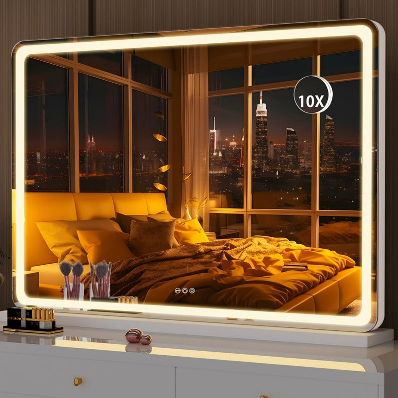 Hasipu Vanity Mirror With Lights, 32" X 22" Led Makeup Mirror