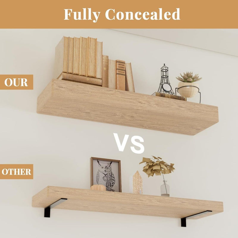 2pcs Floating Shelf Brackets Hidden Shelf Bracket Heavy Duty Shelving Brackets