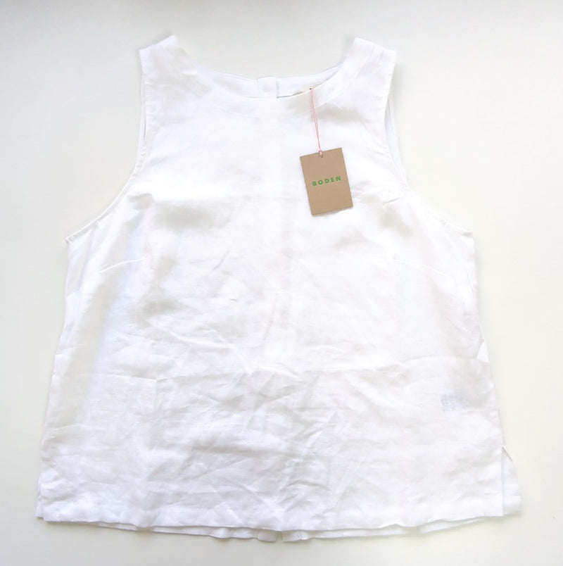 BODEN Linen Sleeveless Shell Top UK 12