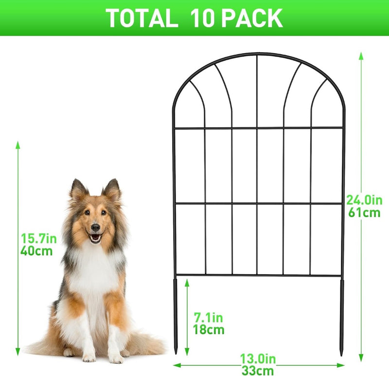 10 Pack Animal Barrier Fence Decorative Garden Fence Metal Wire