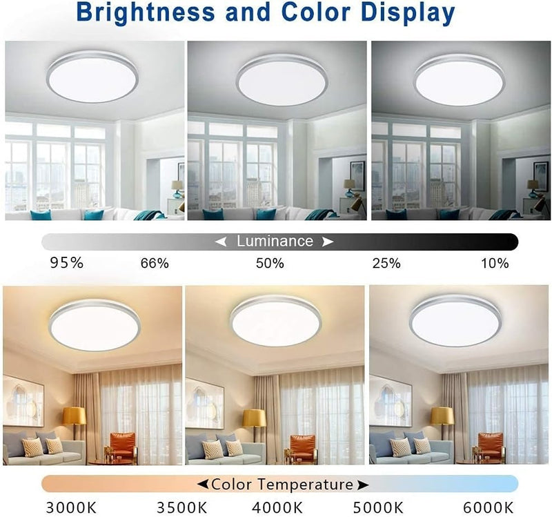 DINGLILIGHTING 35W LED Ceiling Light, Flush Mounted Ceiling Lamp for Living Room