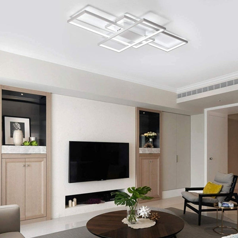 JIINOO Ceiling Light, Modern LED Ceiling Lamps with 3 Squares,75W Cool White Sim