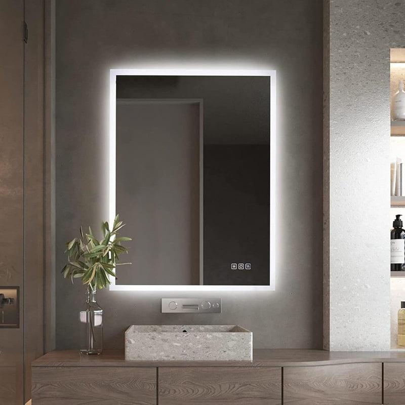 Bathroom LED Mirror, 700x500mm Illuminated Backlit Bathroom Mirror