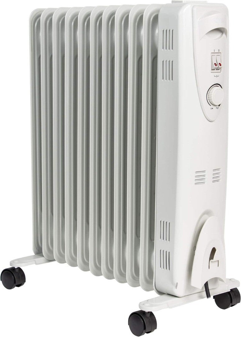 Oil Filled Radiator with Adjustable Thermostat - 3 Heat Settings (2500W)