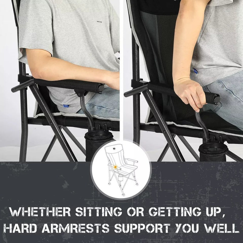 Folding Camping Chair for Adults 150kg High Back