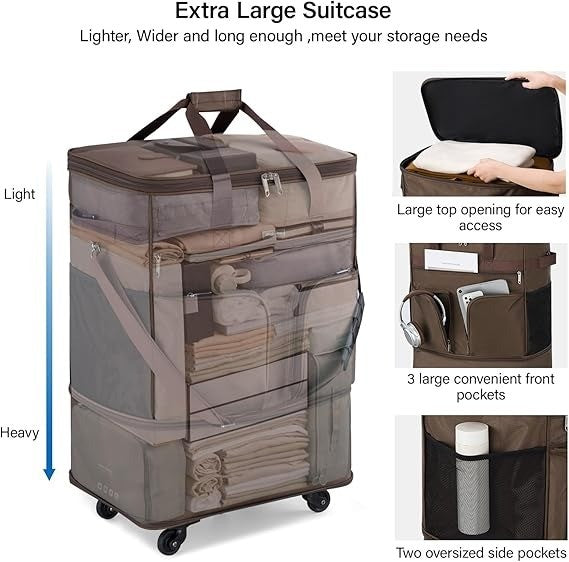 Expandable Large Suitcase 4 Wheels