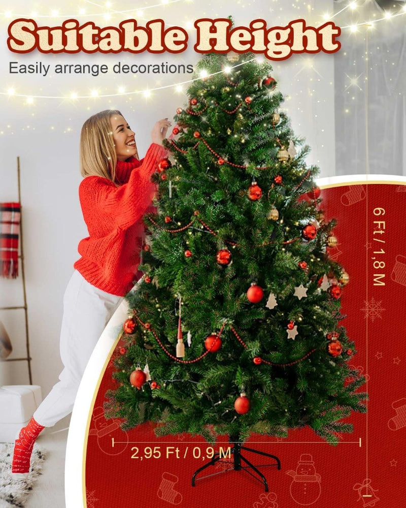 6ft Artificial Christmas Tree with 850 Tips