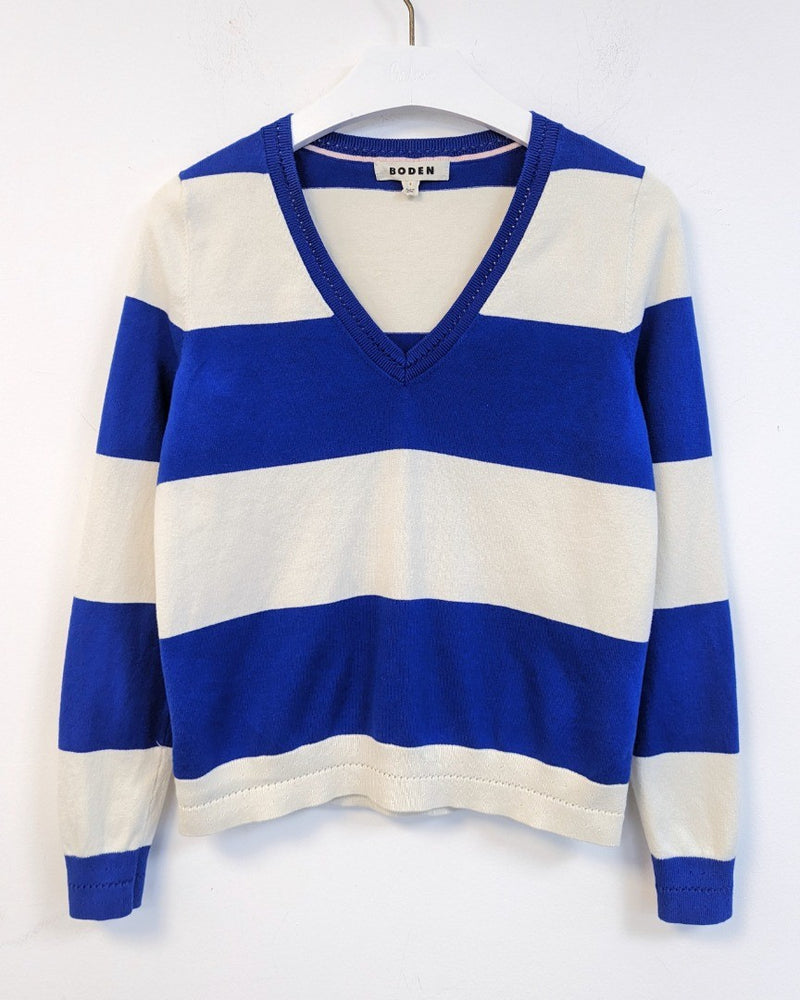 BODEN Catriona Cotton V-Neck Jumper S / 8-10 Without tags