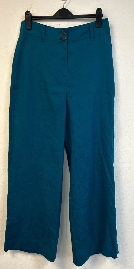 BODEN Westbourne Linen Trousers UK 12R Crystal Teal NWT R0266