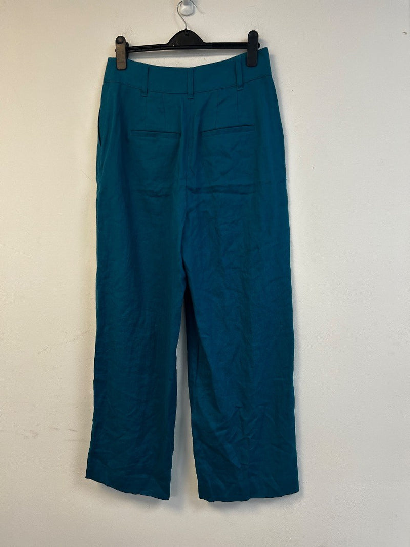 BODEN Westbourne Linen Trousers UK 12R Crystal Teal NWT R0266