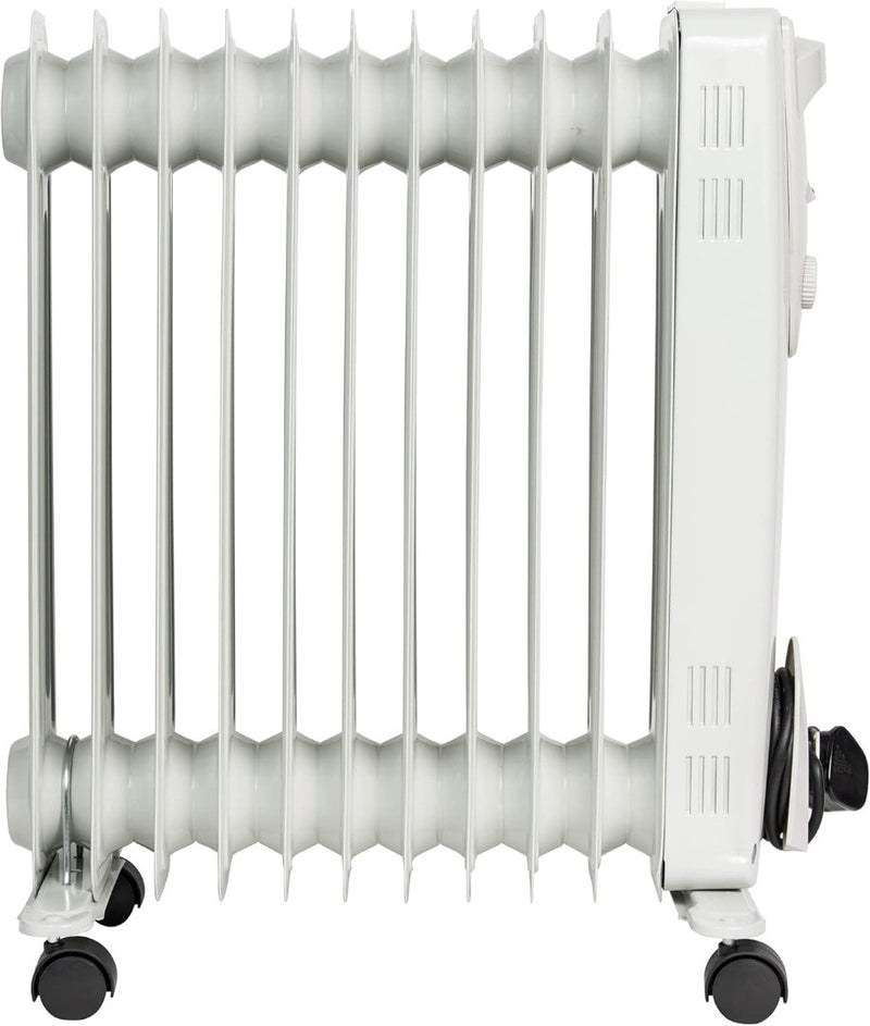 Oil Filled Radiator with Adjustable Thermostat - 3 Heat Settings (2500W)