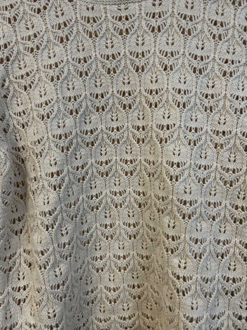 BODEN Crochet Knit Jumper Size XS Warm Ivory NEW w/Fault