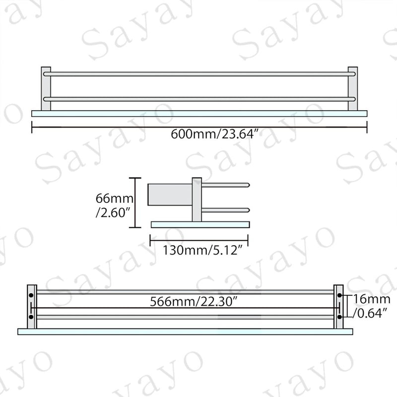 Tempered Glass Shelf for Bathroom