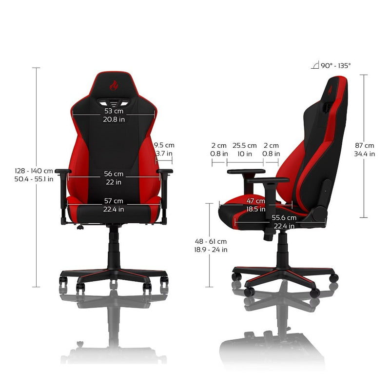 Nitro Concepts S300 Inferno Red Gaming Chair  Ideal for Gamers!