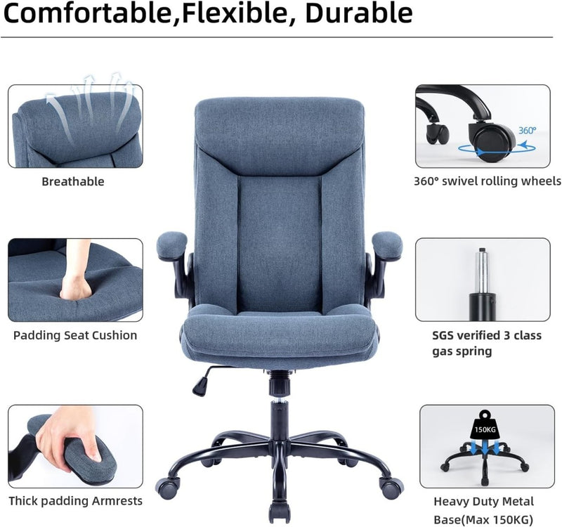 Executive Office Chair, Ergonomic Computer Desk Chair Swivel Work Chair