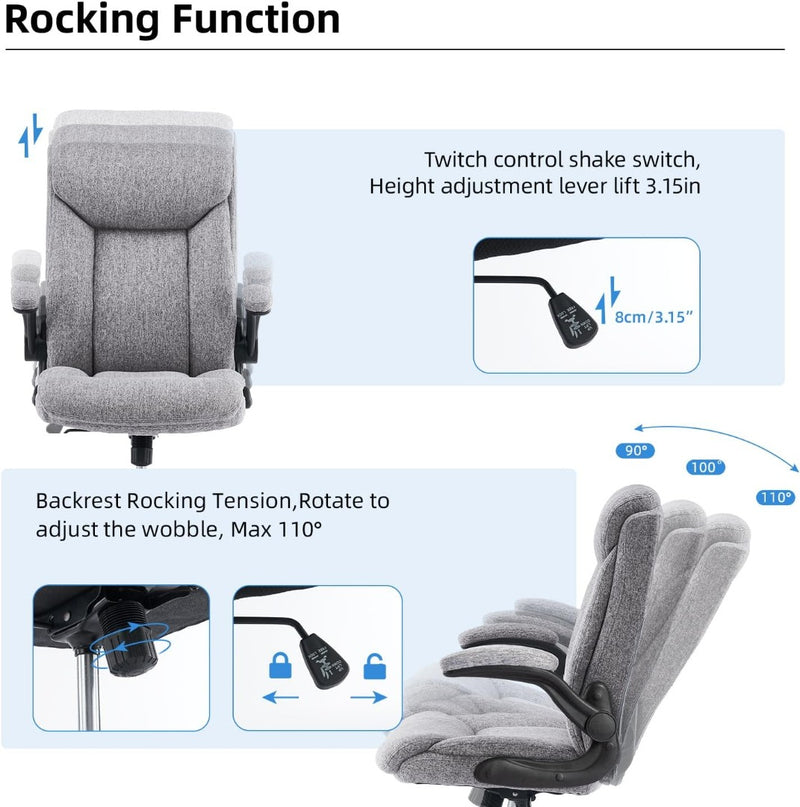 Ergonomic Swivel Chair Grey