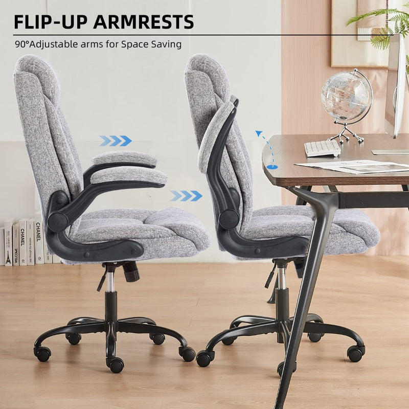 Ergonomic Swivel Chair Grey