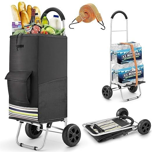 75Ltr Lightweight Shopping Trolley on 2 Wheels 2024 model, Polypropylene (PP)