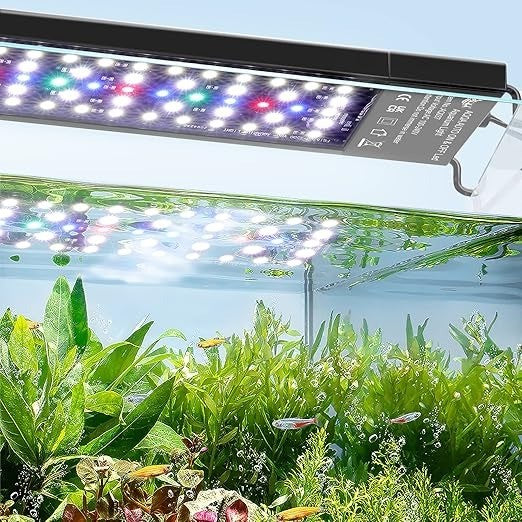 AQQA Aquarium Light, Auto On Off LED Fish Tank Light 24W