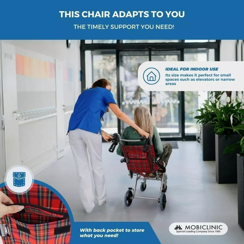 Mobiclinic wheelchair- Folding Lightweight, Aluminium Ergonomic wheelchair