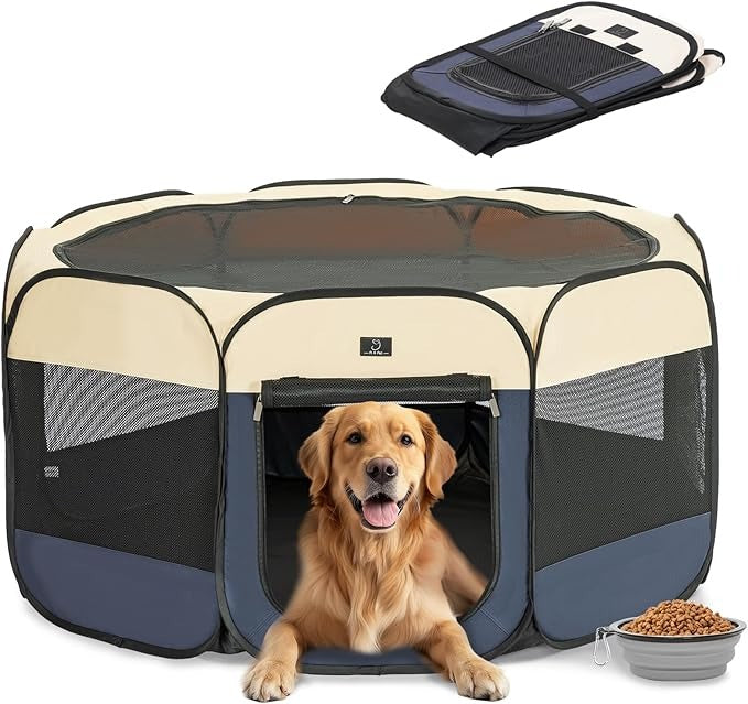 Pet Dog Play for Large Dogs, Portable Pet Playpen, Dog Pen Indoor