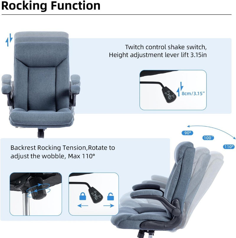 Executive Office Chair, Ergonomic Computer Desk Chair Swivel Work Chair